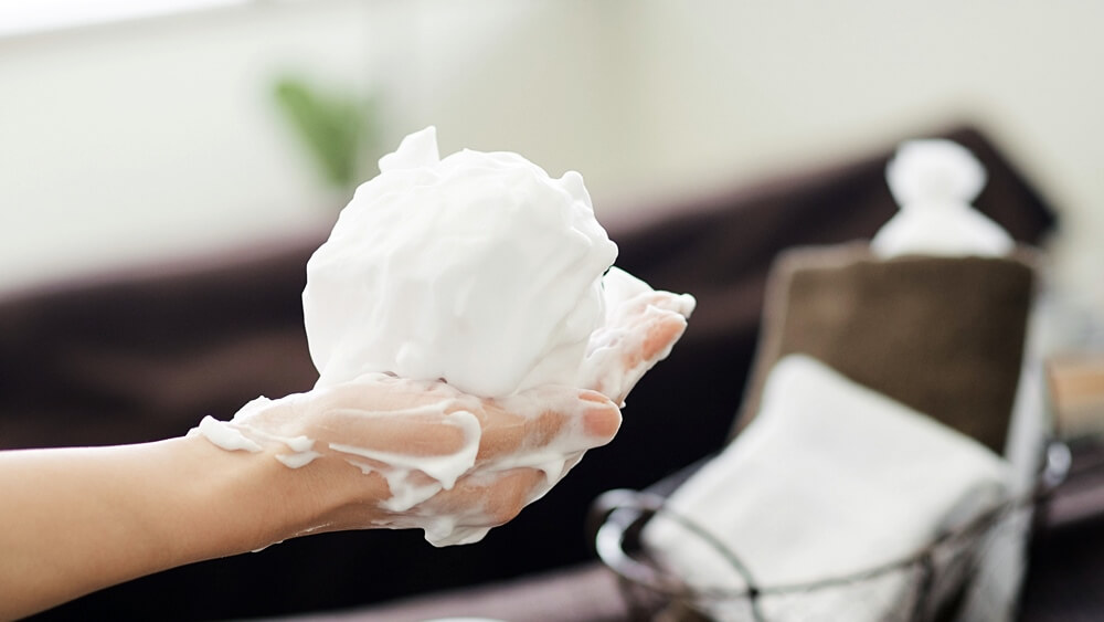 インナードライの洗顔方法⑤泡をしっかり作る